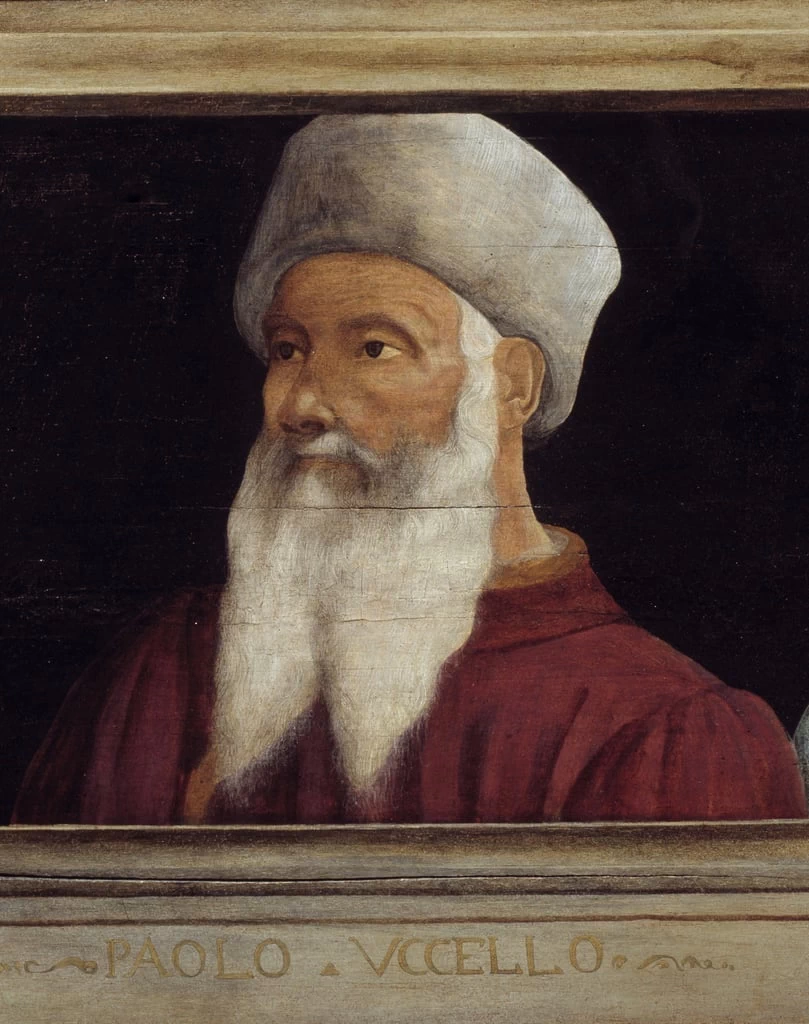 Ritratti di Giotto, paolo Uccello, Donatello, Manetti e Brunelleschi - Louvre, Paris, dettaglio